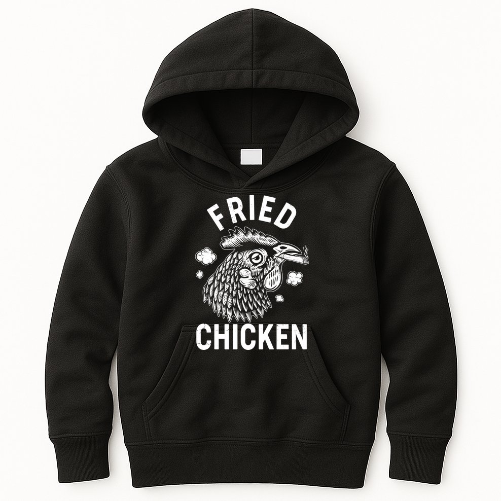 Funny Fried Chicken Smoking Joint Kids Hoodie