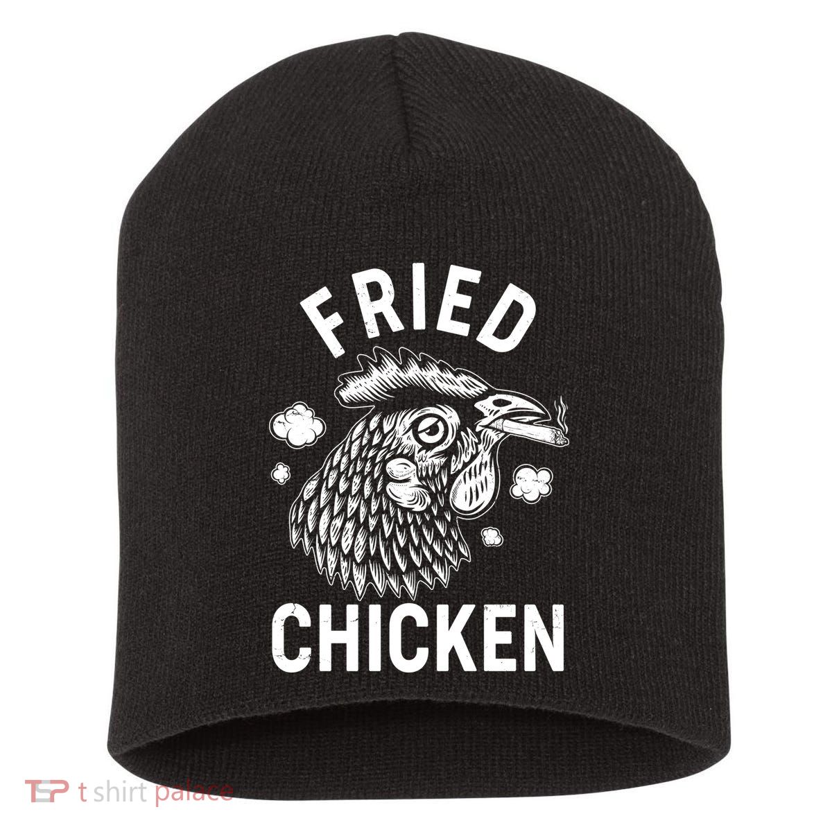 Funny Fried Chicken Smoking Joint Short Acrylic Beanie