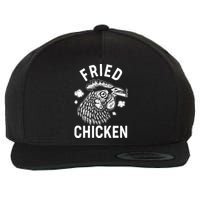 Funny Fried Chicken Smoking Joint Wool Snapback Cap