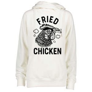 Funny Fried Chicken Smoking Joint Womens Funnel Neck Pullover Hood