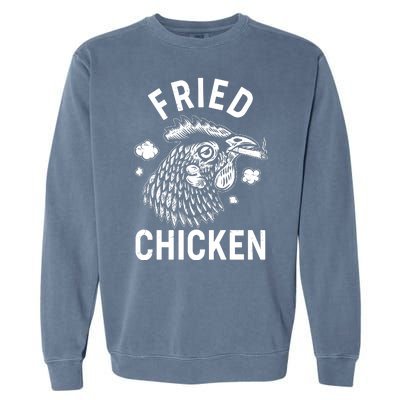 Funny Fried Chicken Smoking Joint Garment-Dyed Sweatshirt