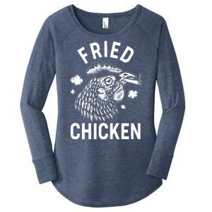 Funny Fried Chicken Smoking Joint Women's Perfect Tri Tunic Long Sleeve Shirt