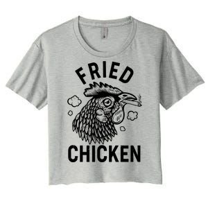 Funny Fried Chicken Smoking Joint Women's Crop Top Tee