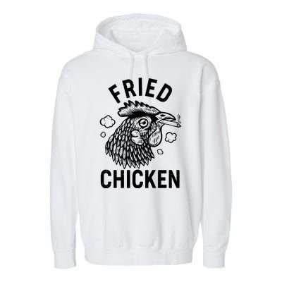 Funny Fried Chicken Smoking Joint Garment-Dyed Fleece Hoodie