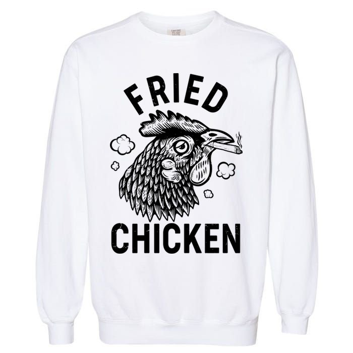 Funny Fried Chicken Smoking Joint Garment-Dyed Sweatshirt