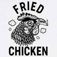 Funny Fried Chicken Smoking Joint Garment-Dyed Sweatshirt