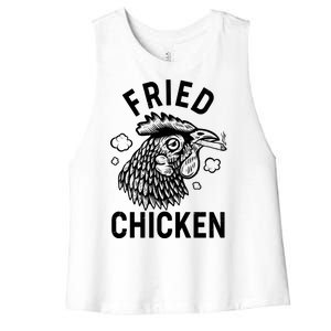 Funny Fried Chicken Smoking Joint Women's Racerback Cropped Tank