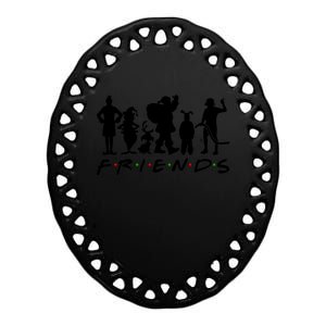 Funny Friends Famous Christmas Movies Ceramic Oval Ornament