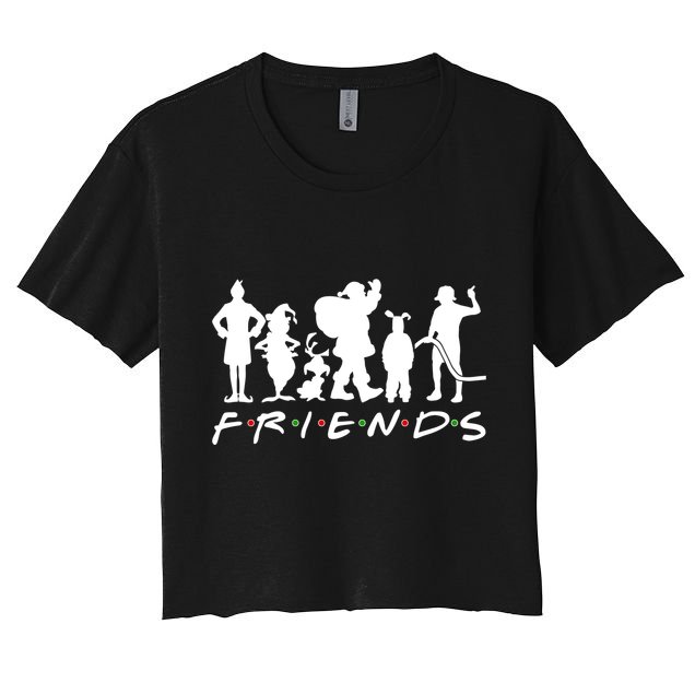 Funny Friends Famous Christmas Movies Crop Top