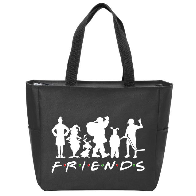Funny Friends Famous Christmas Movies Zip Tote Bag