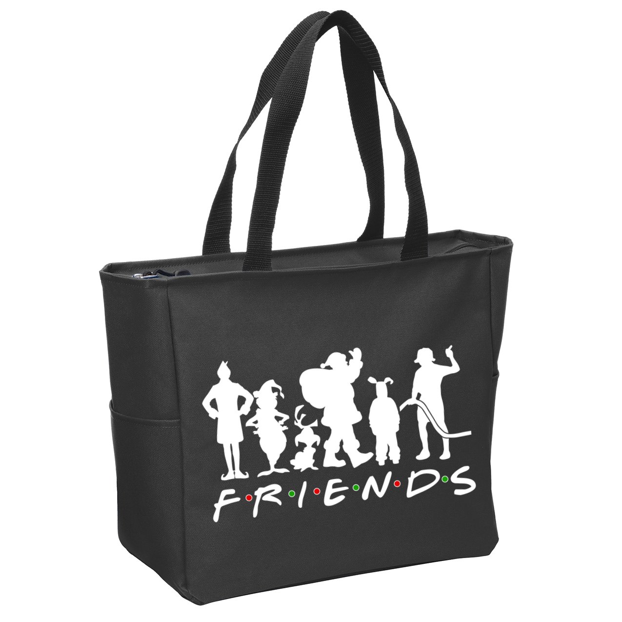 Funny Friends Famous Christmas Movies Zip Tote Bag