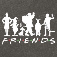 Funny Friends Famous Christmas Movies Cotton Canvas Backpack