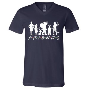 Funny Friends Famous Christmas Movies V-Neck T-Shirt