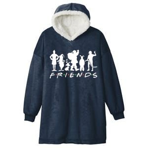 Funny Friends Famous Christmas Movies Hooded Wearable Blanket