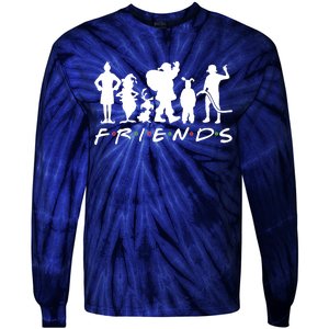 Funny Friends Famous Christmas Movies Tie-Dye Long Sleeve Shirt