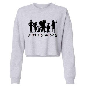 Funny Friends Famous Christmas Movies Cropped Pullover Crew