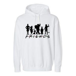 Funny Friends Famous Christmas Movies Garment-Dyed Fleece Hoodie