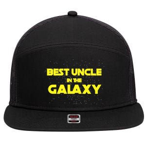 Funny Galaxy Uncle 7 Panel Mesh Trucker Snapback Hat