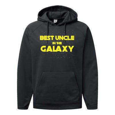 Funny Galaxy Uncle Performance Fleece Hoodie