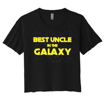 Funny Galaxy Uncle Women's Crop Top Tee