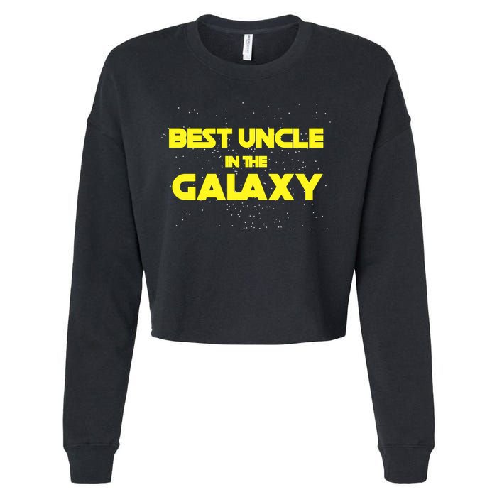 Funny Galaxy Uncle Cropped Pullover Crew