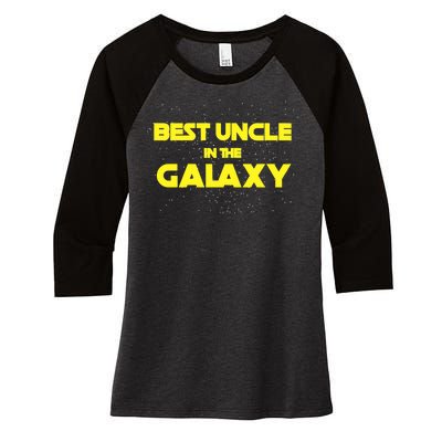 Funny Galaxy Uncle Women's Tri-Blend 3/4-Sleeve Raglan Shirt