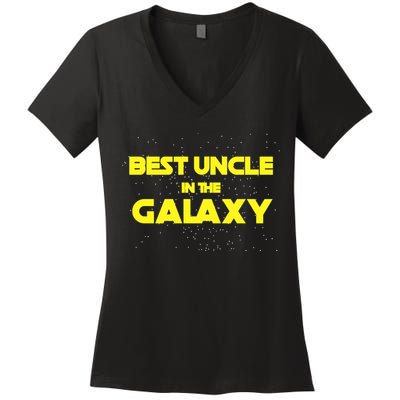 Funny Galaxy Uncle Women's V-Neck T-Shirt