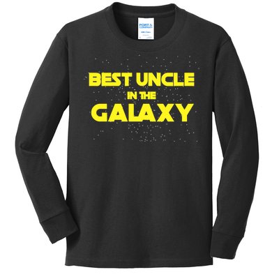 Funny Galaxy Uncle Kids Long Sleeve Shirt