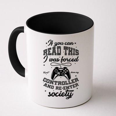 Funny Gamer Re-Enter Society  Mug