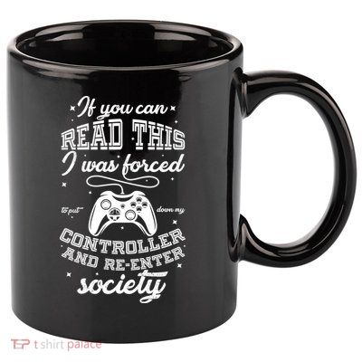Funny Gamer Re-Enter Society  11oz C Handle Ceramic Mug