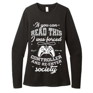 Funny Gamer Re-Enter Society  Womens CVC Long Sleeve Shirt