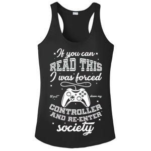 Funny Gamer Re-Enter Society  Ladies PosiCharge Competitor Racerback Tank