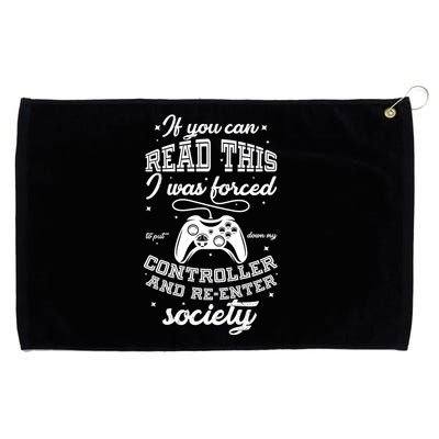 Funny Gamer Re-Enter Society  Grommeted Golf Towel