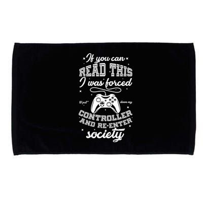 Funny Gamer Re-Enter Society  Microfiber Hand Towel