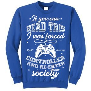 Funny Gamer Re-Enter Society  Sweatshirt