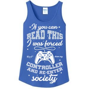 Funny Gamer Re-Enter Society  Ladies Essential Tank