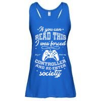 Funny Gamer Re-Enter Society  Ladies Essential Flowy Tank