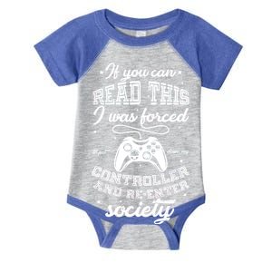 Funny Gamer Re-Enter Society  Infant Baby Jersey Bodysuit