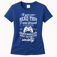 Funny Gamer Re-Enter Society  Womens T-Shirt