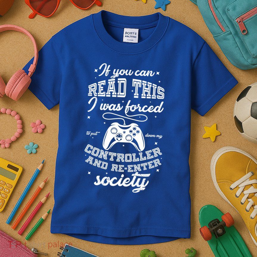 Funny Gamer Re-Enter Society  Kids T-Shirt