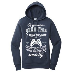 Funny Gamer Re-Enter Society  Women's Pullover Hoodie