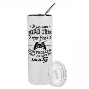 Funny Gamer Re-Enter Society  Stainless Steel Tumbler