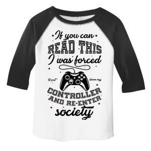 Funny Gamer Re-Enter Society  Toddler Fine Jersey T-Shirt