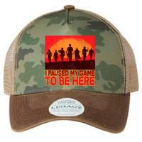 Funny Gaming Paused My Game To Be Here Legacy Tie Dye Trucker Hat