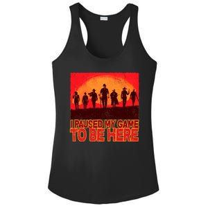 Funny Gaming Paused My Game To Be Here Ladies PosiCharge Competitor Racerback Tank