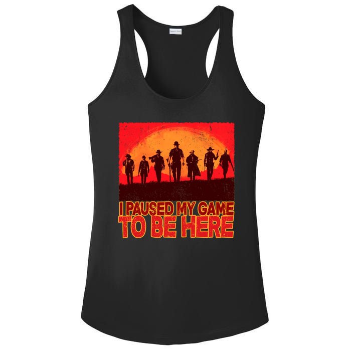 Funny Gaming Paused My Game To Be Here Ladies PosiCharge Competitor Racerback Tank