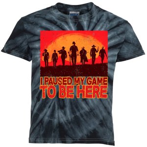 Funny Gaming Paused My Game To Be Here Kids Tie-Dye T-Shirt