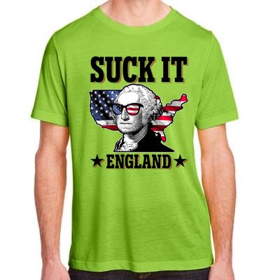 Funny George Washington Suck It England Adult ChromaSoft Performance T-Shirt