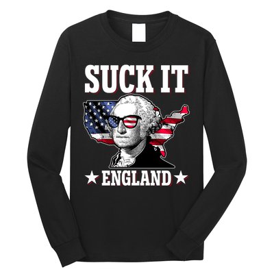 Funny George Washington Suck It England Long Sleeve Shirt