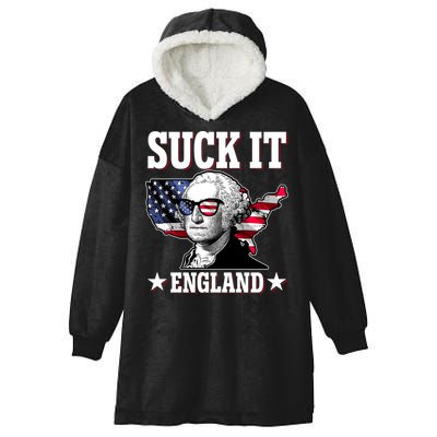 Funny George Washington Suck It England Hooded Wearable Blanket